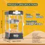 Popcorn Maker, 480W Popcorn Popper Machine, 4 Oz Kettle Makes 1.5 Gallon per Batch, Tabletop Popcorn Maker, Includes 3 Scoops, M