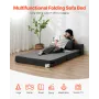 Folding Sofa Bed, 3-in-1 Foldable Couch Bed with 2 Pillows and Washable Cover, 25D High Density Memory Foam Convertible Sleeper 
