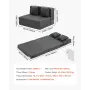 Folding Sofa Bed, 3-in-1 Foldable Couch Bed with 2 Pillows and Washable Cover, 25D High Density Memory Foam Convertible Sleeper 