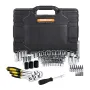 121-Piece Mechanics Tool Set, 1/4" 3/8" 1/2" Drive Sockets, SAE and Metric Mechanic Tool Kit with Bits, Wrenches, Ratchet Handle