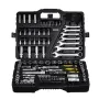 121-Piece Mechanics Tool Set, 1/4" 3/8" 1/2" Drive Sockets, SAE and Metric Mechanic Tool Kit with Bits, Wrenches, Ratchet Handle