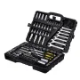 121-Piece Mechanics Tool Set, 1/4" 3/8" 1/2" Drive Sockets, SAE and Metric Mechanic Tool Kit with Bits, Wrenches, Ratchet Handle