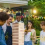 Tumbling Timber Toy, 60 Blocks Giant Tumble Tower Blocks Game, Pine Wood Tumbling Tower Game with Carry Bag and Scoreboard, Wood