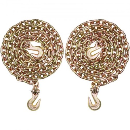 Binderkæde G80 bind trækkæde med kroge 3/8 "X10.3 '2 Pack 7100 lbs