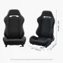 2 Sæt racer sæde Justerbar racerstol med polyesterstof og