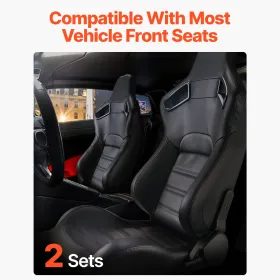 2 Sæt racer sæde Justerbar racerstol med PVC -læder & Q235B -skyderen