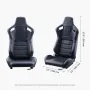 2 Sæt racer sæde Justerbar racerstol med PVC -læder & Q235B