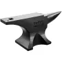 Single Horn Anvil, 110lbs Cast Steel Anvil, High Hardness Rugged Round Horn Anvil for Blacksmiths, with Large Countertop and Sta