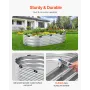 Metal Raised Garden Bed, 4 x 2 x 1 ft Outdoor Galvanized Planter Box, with Open Bottom, Large Oval Planter Raised Bed for Garden