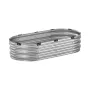 Højbed i metal 12x6x30 cm, galvaniseret, sølvfarvet