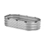 Metal Raised Garden Bed, 4 x 2 x 1 ft Outdoor Galvanized Planter Box, with Open Bottom, Large Oval Planter Raised Bed for Garden