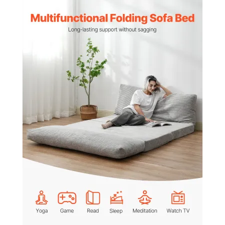 Foldning af sovesofa sammenfoldelig sofa seng med vaskbar dæk