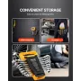 Combination Wrench Set, 8-Piece Ratcheting Wrench Set with Organizer Rack, Cr-V Steel Wrench Set Metric 8 mm to 19 mm, Ideal for