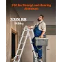 Multi-purpose foldende stige 7-i-1 5 trin 19ft rækkevidde metal