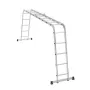 Multi-Purpose Folding Ladder, 7-in-1 Tall Extension Step Ladder, A Frame 5 Step Telescoping Ladder, 19ft Reach Height Heavy Duty