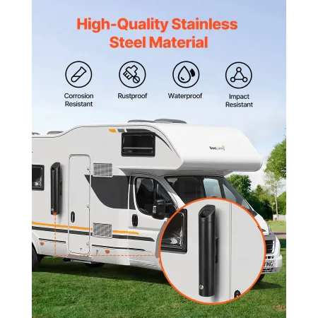 Cigarette Butt Receptacle, Stainless Steel Cylinder Cigarette Butt Container, Wall Mounted and Weatherproof Outdoor Cigarette Bu