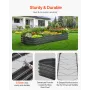 Højbed i metal til have, 20x6x30 cm, galvaniseret plantekasse