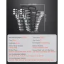 Combination Wrench Set, 30-Piece Ratcheting Wrench Set with Organizer Rack, Cr-V Steel Wrench Set SAE 1/4" to 1", Metric 8 mm to