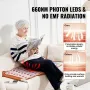 Far Infrared Heating Pad, 103-159℉ Amethyst Heating Pad, 5 Natural Crystal Gemstones Mat with 660nm Photon Light, Negative Ions,