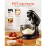 Stand Mixer, 6 QT Dough Mixer, 1400W 6 + P Speeds Tilt-head Food Mixer with Stainless Steel Bowl, Dough Hook, Wire Whip, Flat Be