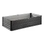 Højbed i metal, 15x9x3,5 m, galvaniseret plantekasse, mørkegrå
