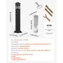 Cigarette Butt Receptacle, Weatherproof Cigarette Butt Container with 4 Disposal Openings & Top Cover, Freestanding Outdoor Ciga