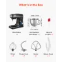 Stand Mixer, 8.3QT Dough Mixer, 1400W 6+P Speeds Tilt-head Food Mixer with Stainless Steel Bowl, Dough Hook, Wire Whip, Flat Bea