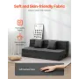 Folding Sofa Bed, 3-in-1 Foldable Couch Bed with 2 Pillows and Washable Cover, 25D High Density Memory Foam Convertible Sleeper 
