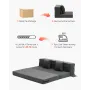 Folding Sofa Bed, 3-in-1 Foldable Couch Bed with 2 Pillows and Washable Cover, 25D High Density Memory Foam Convertible Sleeper 