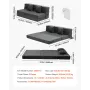 Folding Sofa Bed, 3-in-1 Foldable Couch Bed with 2 Pillows and Washable Cover, 25D High Density Memory Foam Convertible Sleeper 