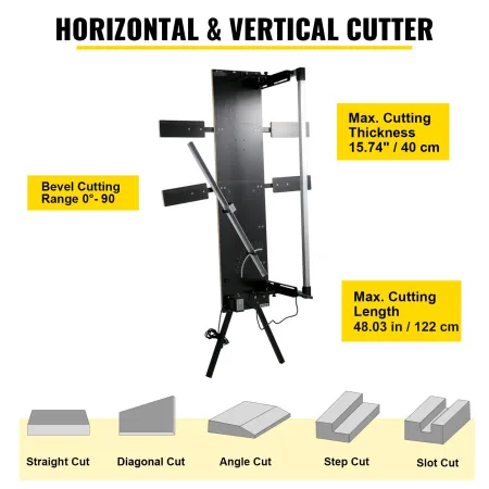 Styrofoam Cutting Machine 42 cm Max. Cut Thickness Foam Cutter 134 cm Max. Cut Length Hot Wire Foam Cutter 0-90° Styrofoam Cutte