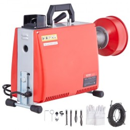 Drain Cleaner Machine 66FT x 5/8" 250W Sewer Snake Auger Manual Feed