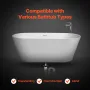 PVC Freestanding Tub Drain Kit, 2 Brass Tail Pipes, Bathtub Drain Rough-in Kit, with PVC Adapter of Tailpiece, Compatible with F