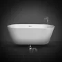 PVC Freestanding Tub Drain Kit, 2 Brass Tail Pipes, Bathtub Drain Rough-in Kit, with PVC Adapter of Tailpiece, Compatible with F