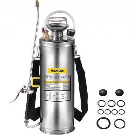 Stainless Steel Sprayer 10L Household Gardening and Floor Cleaning Sprayer, Suitable for the Current Neds of Industry,
