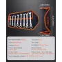 Flex-hoved skraldestrengning Sæt 8 pc-metrisk 8 mm-17 mm med
