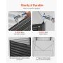 Metal Raised Garden Bed, 6 x 3 x 2 ft Outdoor Galvanized Planter Box, with Open Bottom, Large Planter Raised Bed for Gardening V