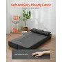 Folding Sofa Bed, 3-in-1 Foldable Couch Bed with 3 Pillows and Washable Cover, 25D High Density Memory Foam Convertible Sleeper 
