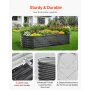 Højbed i metal 6,56x1,96x1,4 ft galvaniseret plantekasse