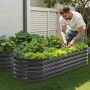 Højbed i metal 6,56x1,96x1,4 ft galvaniseret plantekasse