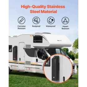 Cigarette Butt Receptacle Stainless Steel Wall Mounted Butt Disposal Black