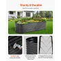 Metal Raised Garden Bed, 8 x 2 x 2 ft Outdoor Galvanized Planter Box, with Open Bottom, Large Oval Planter Raised Bed for Garden