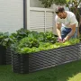 Højbed i metal til have, 20x6x60 cm, galvaniseret plantekasse
