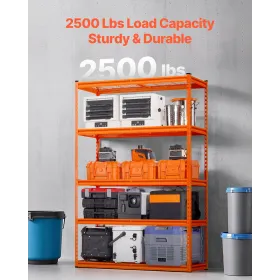 Opbevaringshylder 5 -lags justerbar Heavy Duty Garage Hylder enhed 2500 lbs