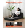Folding Sofa Bed, 3-in-1 Foldable Couch Bed with 2 Pillows and Washable Cover, 25D High Density Memory Foam Convertible Sleeper 