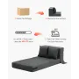 Foldning af sovesofa 3-i-1 sammenfoldelig sofa seng med 2 puder