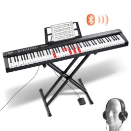 88 Key Digital Piano Keyboard Semi Weighted Electric Portable With Stand
