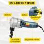 Electric Metal Nibbler 380W Nibbler Metal Cutter 1800 RPM High