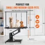 109cm Hydraulic Pet Grooming Table, Heavy Duty Dog Grooming Arm for Medium/ Small Dogs, Height Adjustable Dog Grooming Station, 