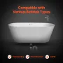 ABS Freestanding Tub Drain Kit, 2 Brass Tail Pipes, Bathtub Drain Rough-in Kit, with ABS Adapter of Tailpiece, Compatible with F